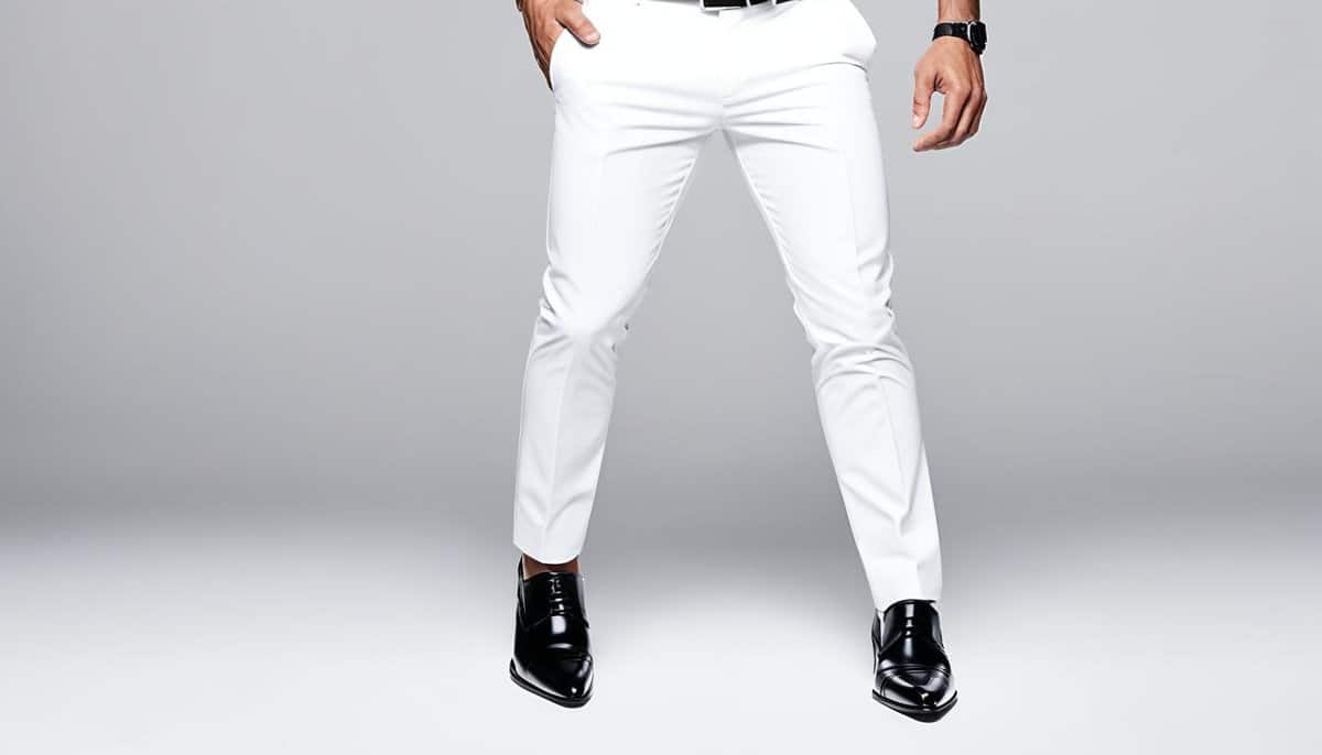 can you wear black shoes with white pants
