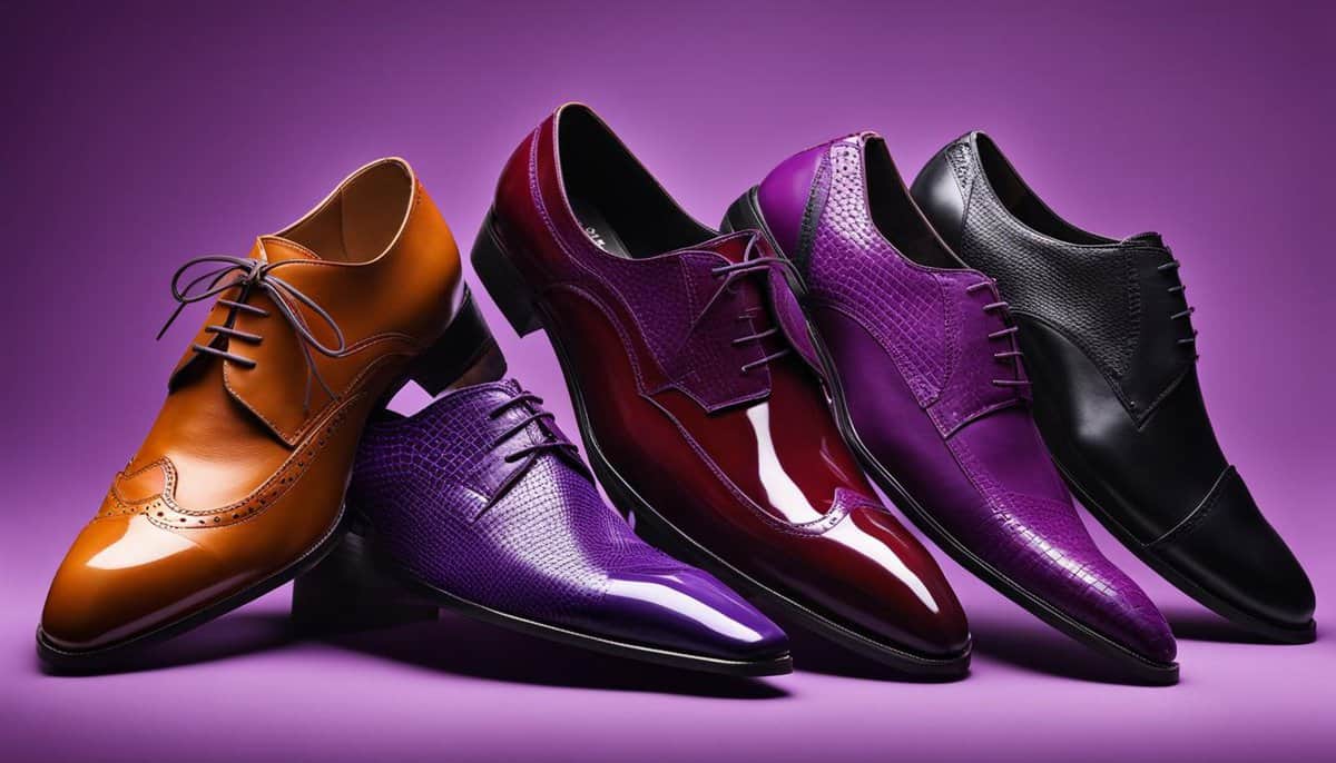 color shoes to wear with purple shirt