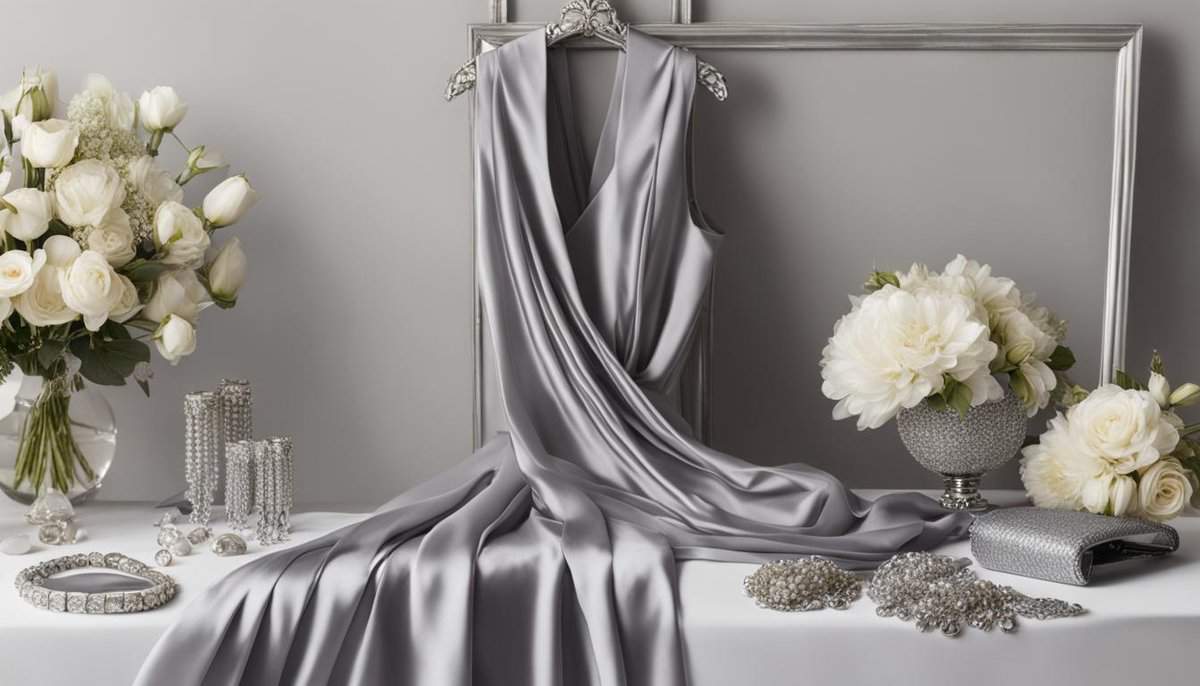 how to accessorize a grey dress for a wedding
