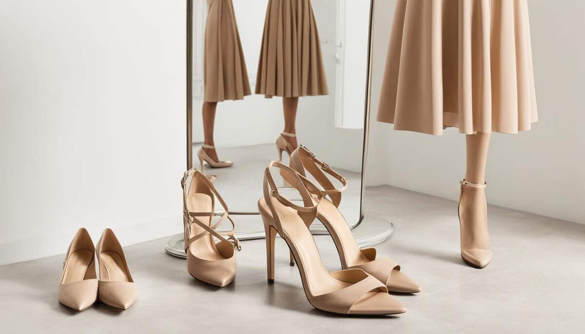 what color shoes go with beige dress