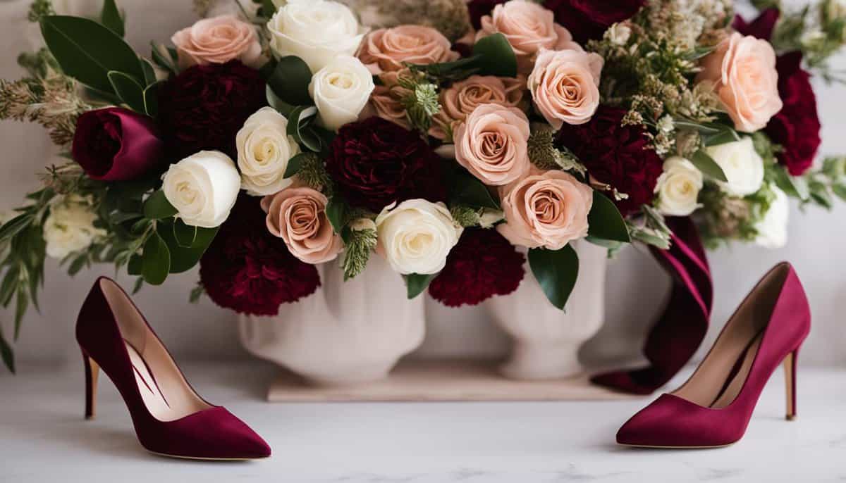 what color shoes go with burgundy bridesmaid dress