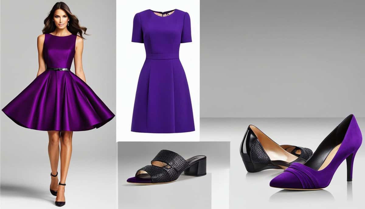 what color shoes go with dark purple dress