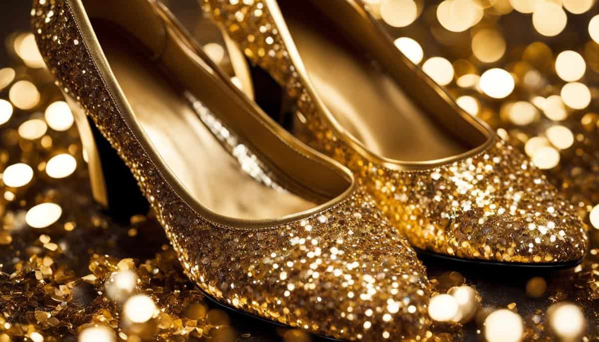 what color shoes go with gold sequin dress