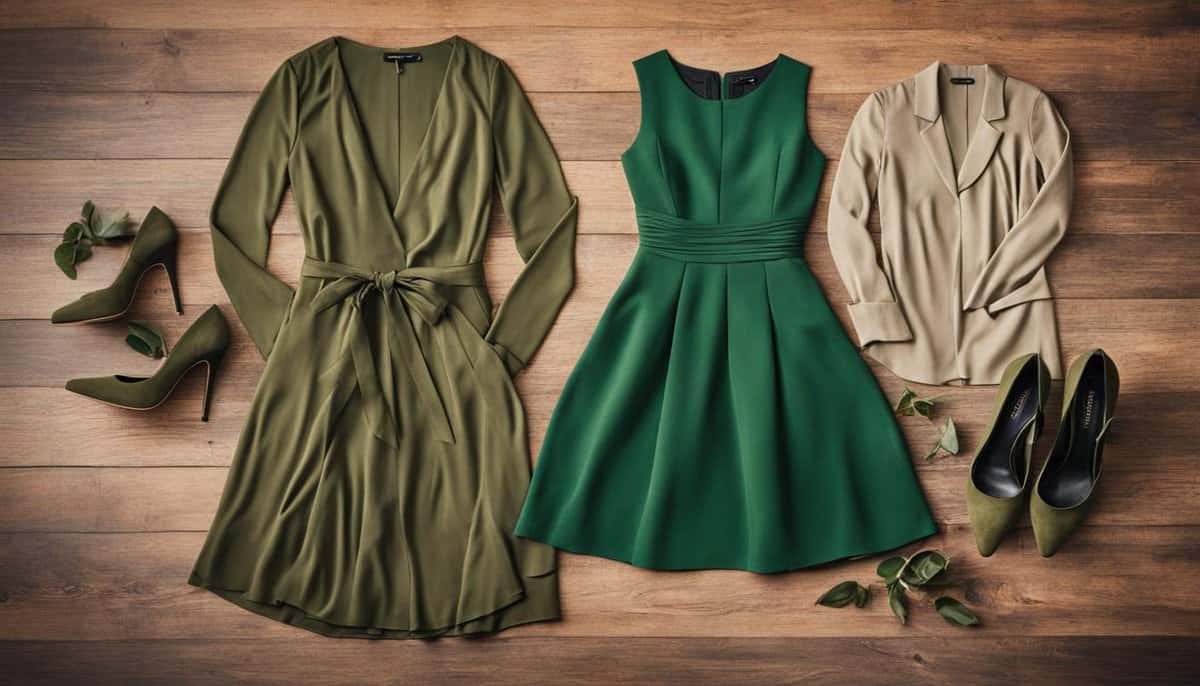 what color shoes go with with olive green dress