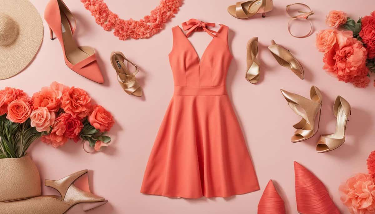 what color shoes to wear with coral dress