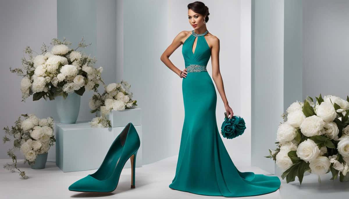 what color shoes to wear with teal dress