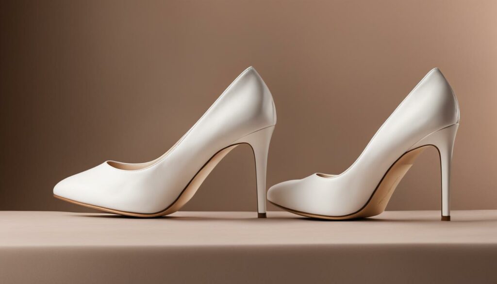white shoes for taupe dress